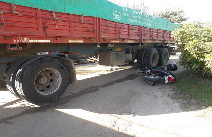 Maciá: accidente en 25 de Mayo y Misael Pereyra
