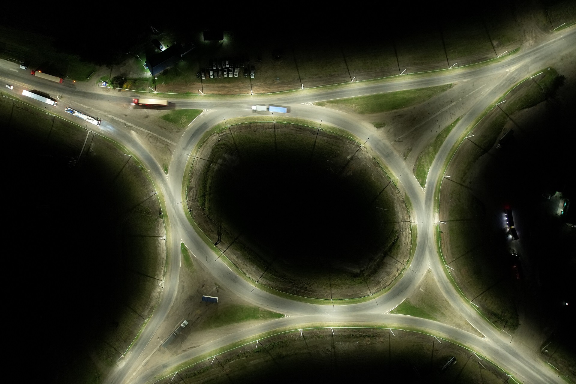 Departamento Tala: iluminaron con tecnología LED el cruce de rutas 12, 6 y 39