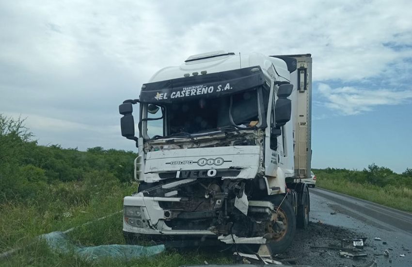 Accidente en Ruta Provincial 6: chocaron dos camiones