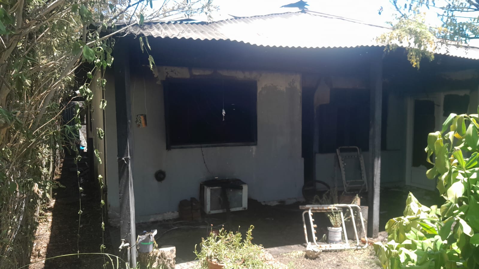 Una persona resultó con quemaduras tras el incendio en su vivienda de Rosario del Tala