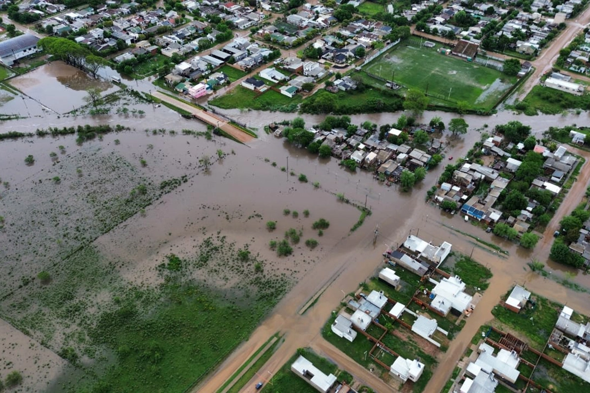 Las intensas lluvias inundaron distintos barrios de la ciudad de Chajarí