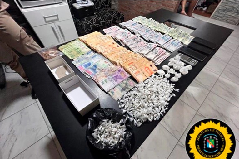 Siete detenidos y millonario secuestro de drogas tras operativo por narcotráfico en Entre Ríos