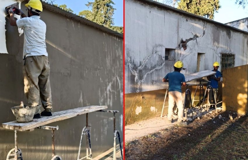 Realizan reparaciones en el edificio de la escuela Nº 26 de Rosario del Tala