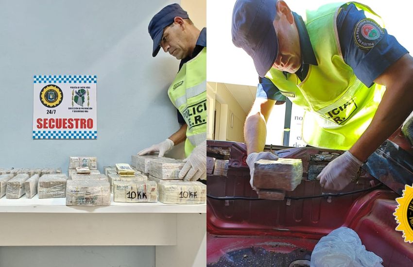 Hallan más de $243 millones ocultos en un “doble fondo” de un auto durante un control en Paso Cerrito