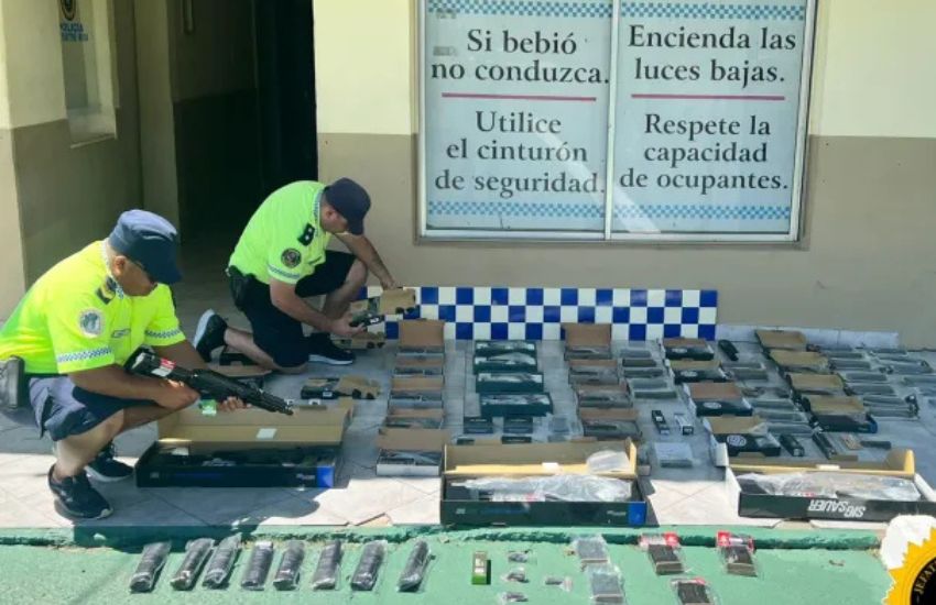 Secuestran réplicas de armas de fuego en un control vial en el puesto caminero Paso Cerrito