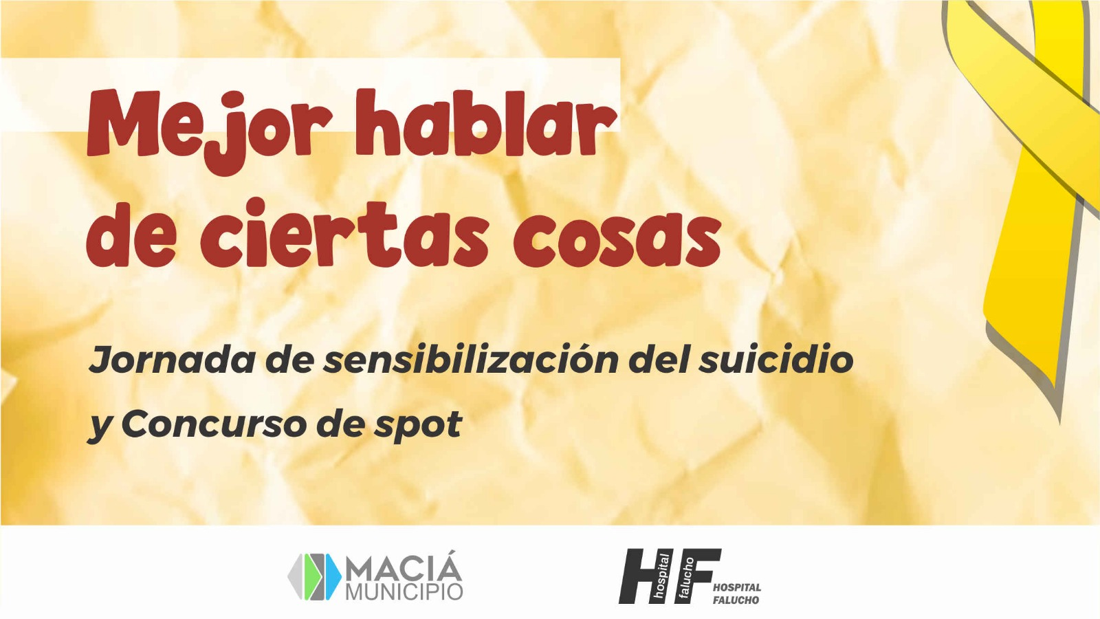 El municipio y el Hospital Falucho promueven acciones de sensibilización del suicidio en Maciá